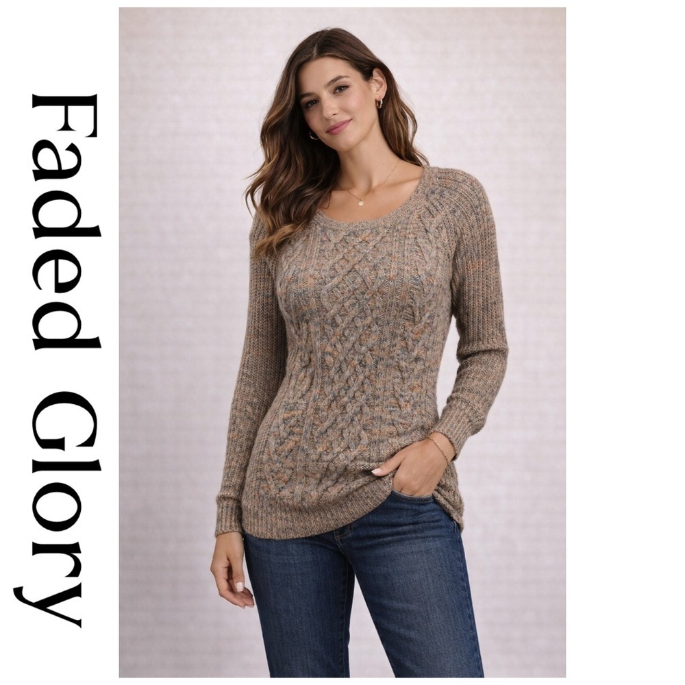 Faded glory knit Multicolor sweater sz …